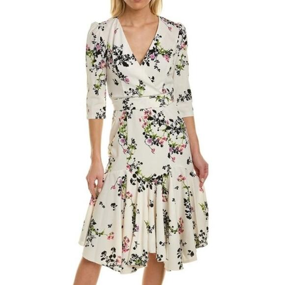 Danny and Nicole Maison Tara Floral Midi Dress Whimsy Fairy Garden Printed 22W - Picture 3 of 16